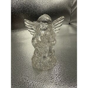 Playing‎ Instrument Angel Figurine  Clear Glass